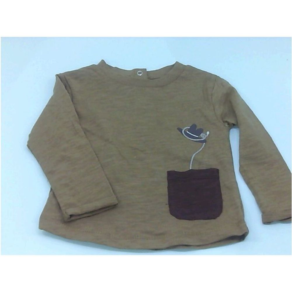 Focus Baby Boy GTZO Top, Brown, Size 12-18 Months